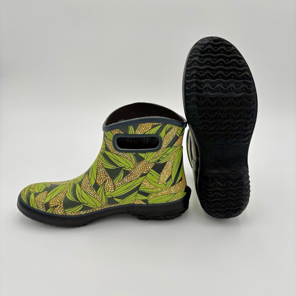 NIB Bogs Patch Ankle Corn WP Rain Mud Garden Boots Women 10 Farm 78793 Corny Fun